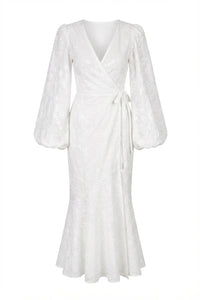 Portofino Maxi Dress White Embroidery