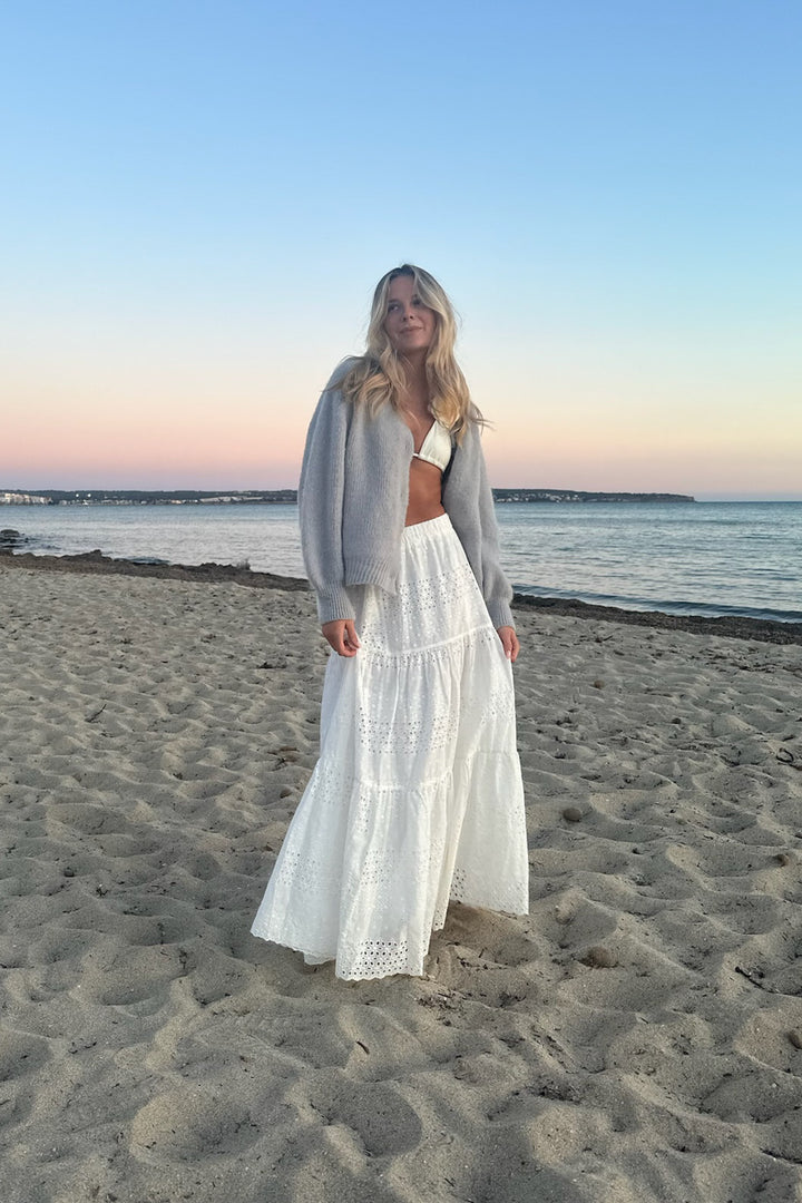 Sofia Long Skirt White Lace