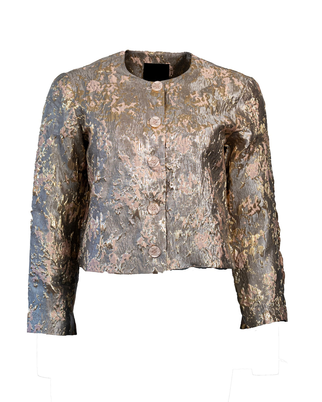 Brocade Blazer Pale Rose