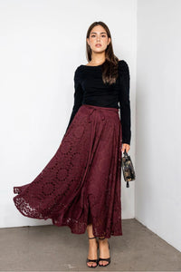 Astrid Skirt Vintage Wine