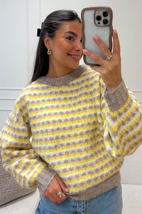 Sassi Knit Pullover Sand/Yellow
