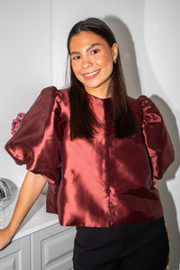 Cleo Blouse Wine