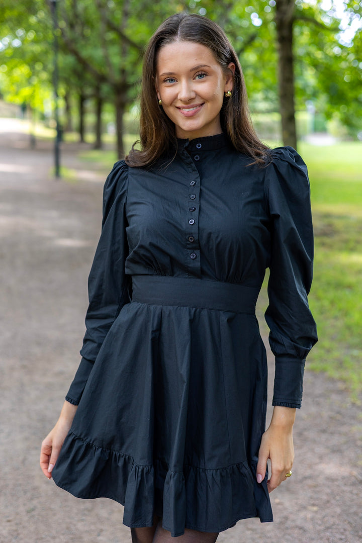 Poplin Mini Dress Black