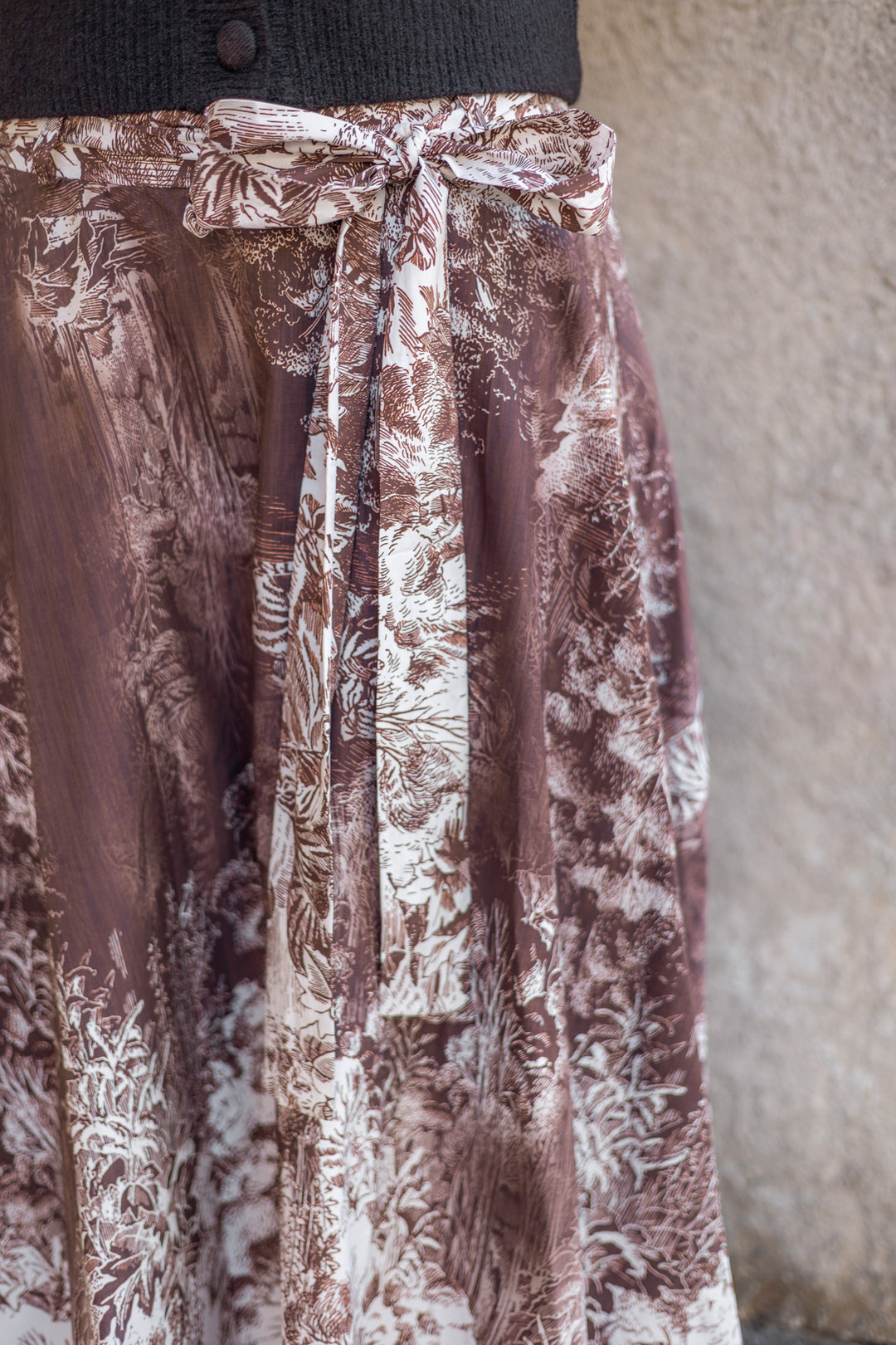 Tiger Midi Skirt Choco