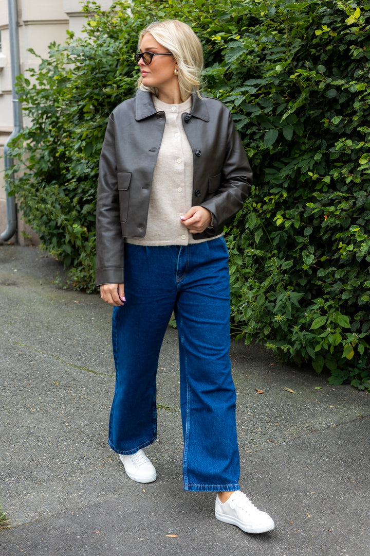 Romana Faux Pu Jacket Brown