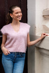 Camryn Knit Vest Sepia Rose