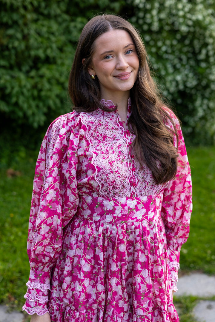 Cotton Slub Mini Dress Poppy Meadow