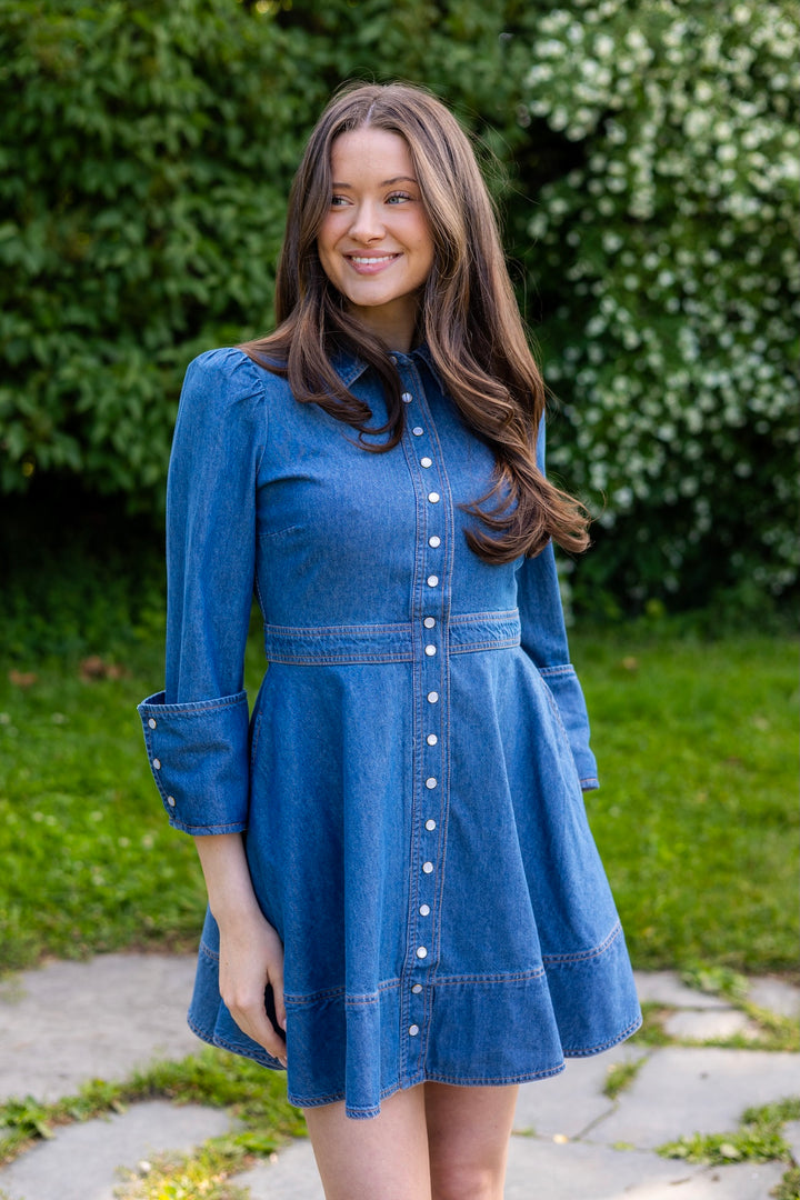 Denim Mini Dress French Blue