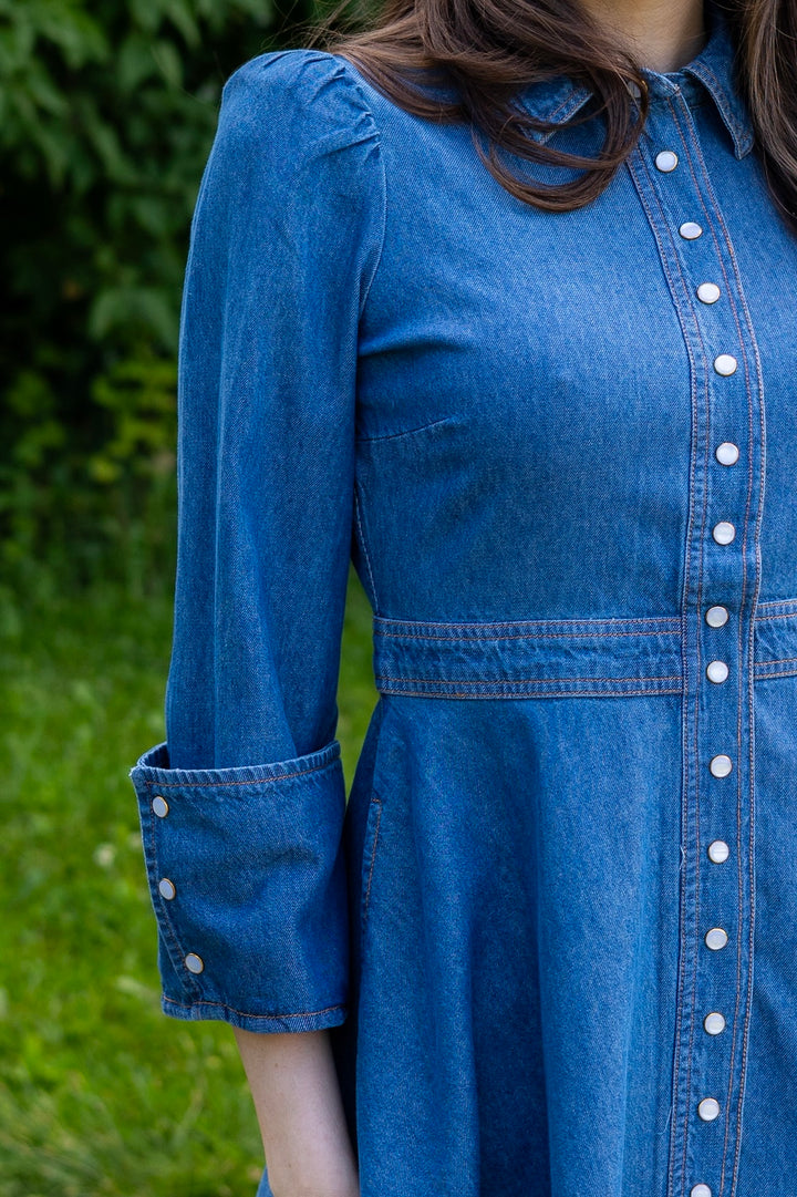 Denim Mini Dress French Blue