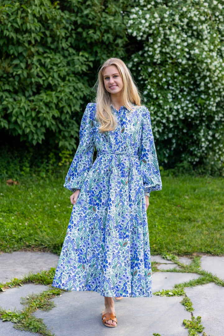 Linen Shirt Dress Flora