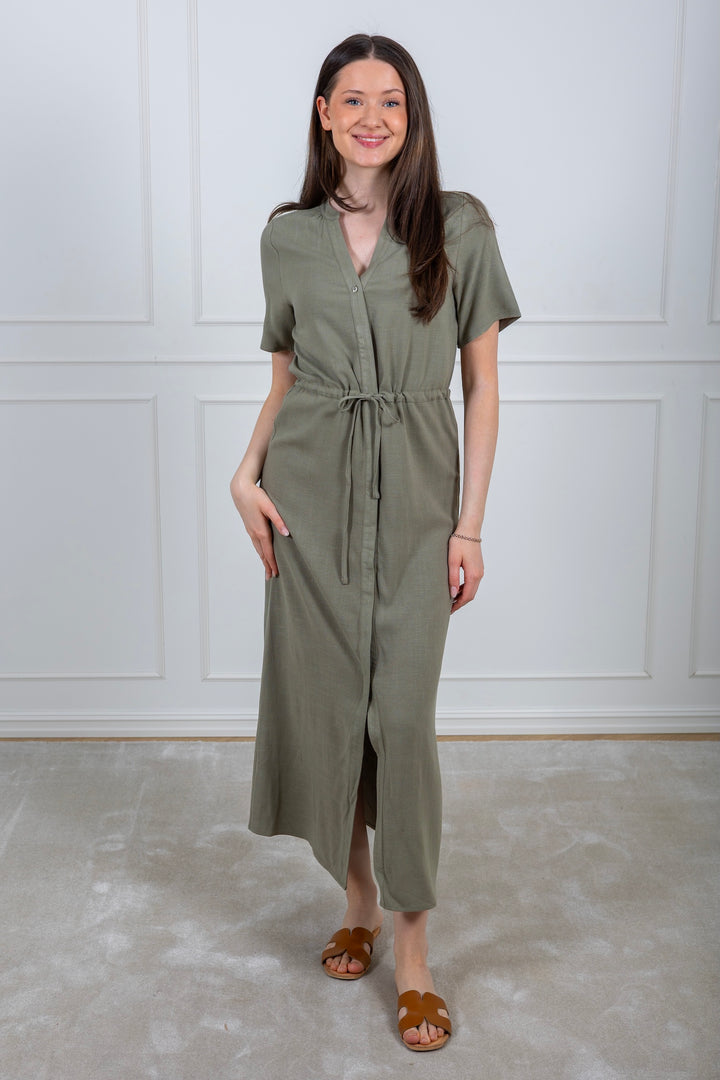 Viva-Damina Ss Ankle Sun Dress Vetiver