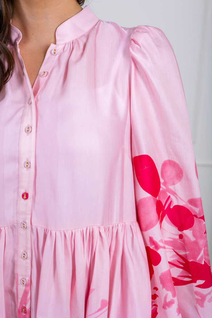 Viscose Relaxed Dress Pink Field