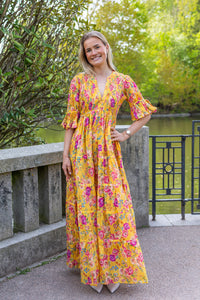 Twisted Maxi Dress Daylight Blossom