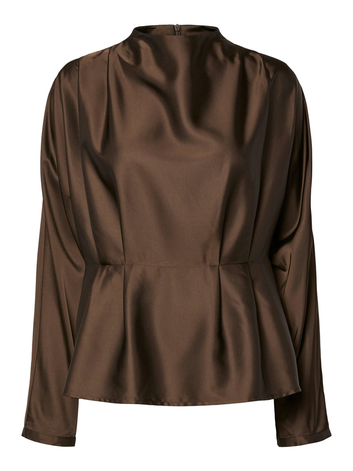 Yera Ls Top Chocolate Brown
