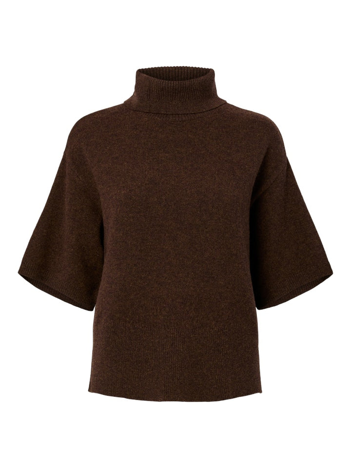 Emila 2/4 Wool Knit Pullover Chocolate Brown