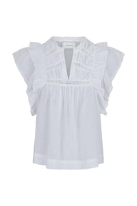 Jayla S Voile Top White