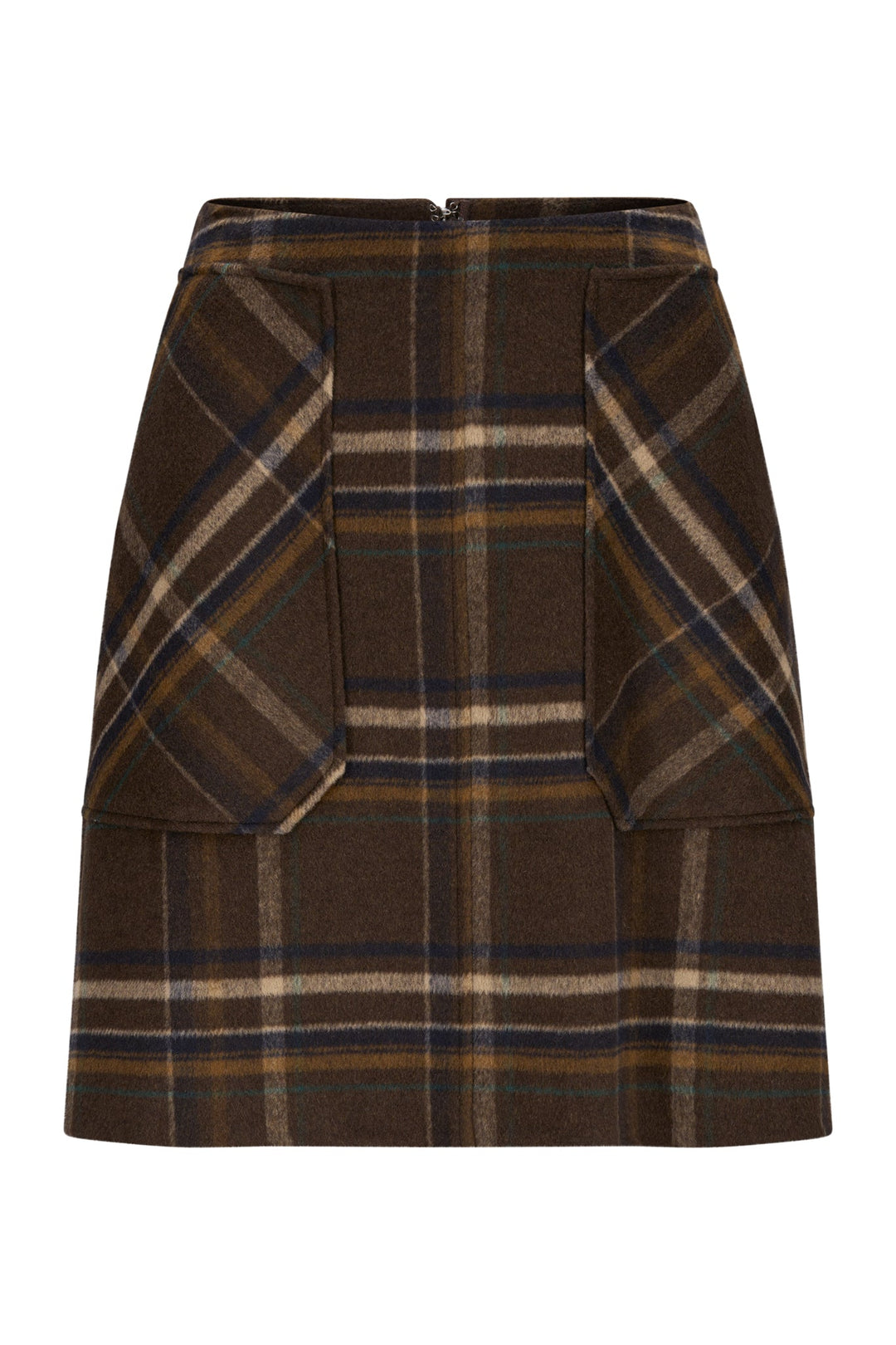 Adam Check Skirt Coffee | Skjørt | Smuk - Dameklær på nett