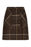 Adam Check Skirt Coffee