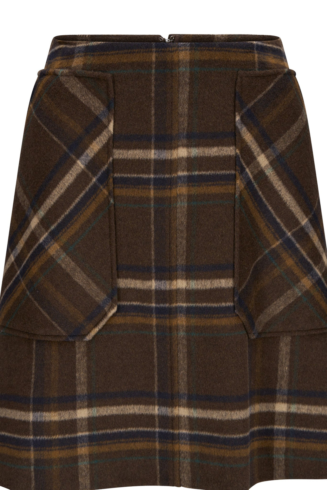 Adam Check Skirt Coffee | Skjørt | Smuk - Dameklær på nett