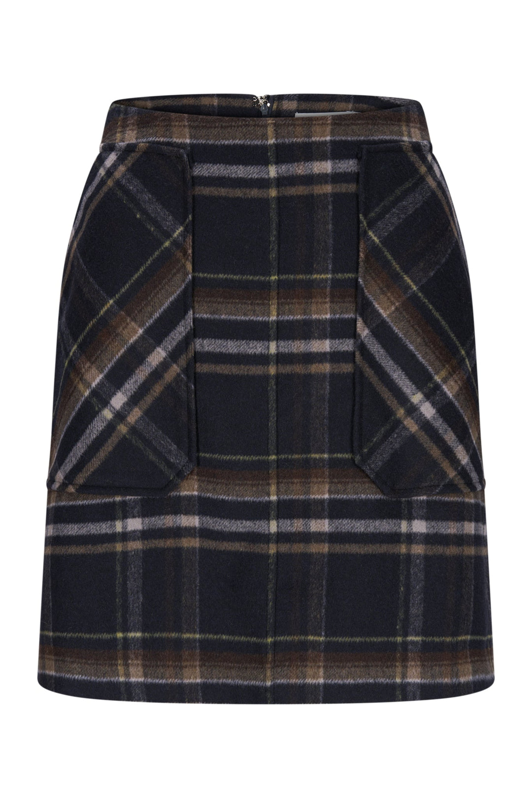 Adam Check Skirt Dk. Navy | Skjørt | Smuk - Dameklær på nett