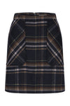 Adam Check Skirt Dk. Navy