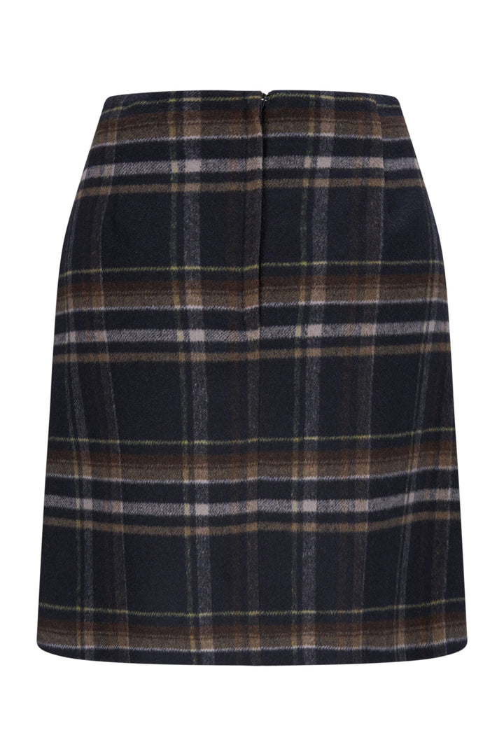 Adam Check Skirt Dk. Navy | Skjørt | Smuk - Dameklær på nett