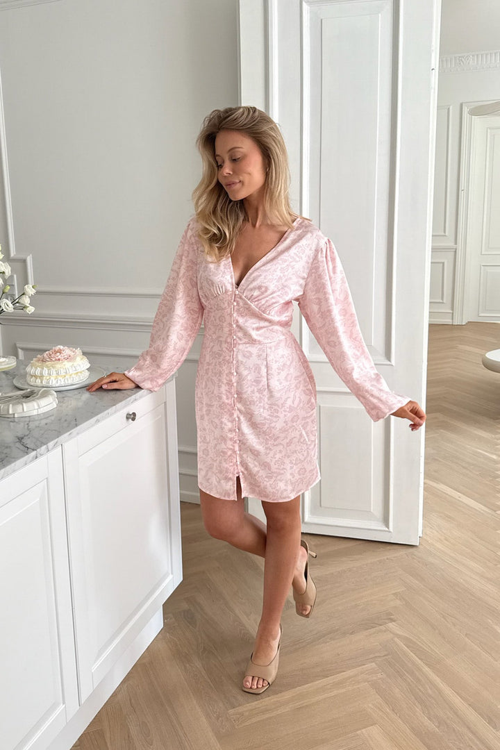 Addy Dress Light Pink Floral | Kjoler | Smuk - Dameklær på nett
