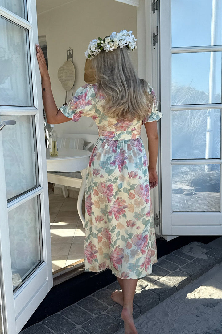 Adel Long Ss Dress Pastel Garden | Kjoler | Smuk - Dameklær på nett