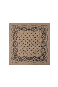 Adelina Paisley Knit Scarf Beige Melange