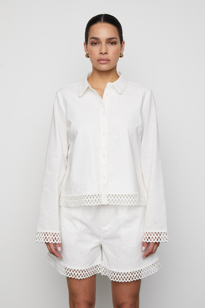 Agathia Shirt White | Skjorter og bluser | Smuk - Dameklær på nett