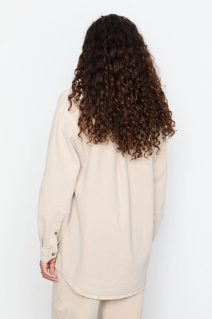 Alex Shirt Greige | Skjorter og bluser | Smuk - Dameklær på nett