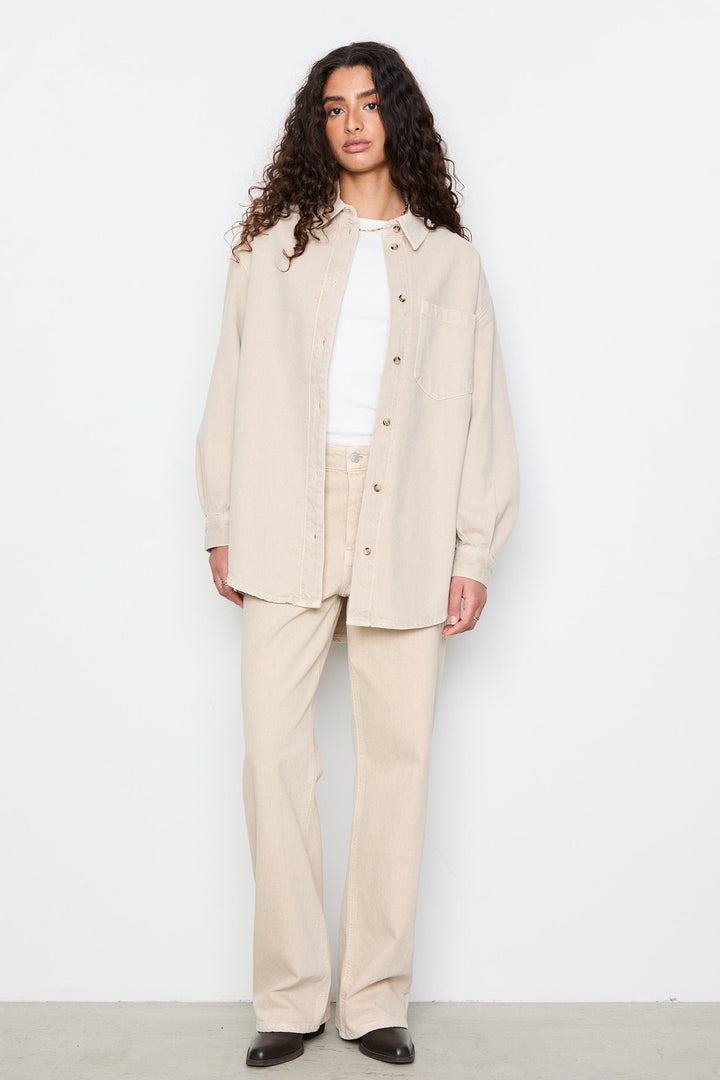 Alex Shirt Greige | Skjorter og bluser | Smuk - Dameklær på nett