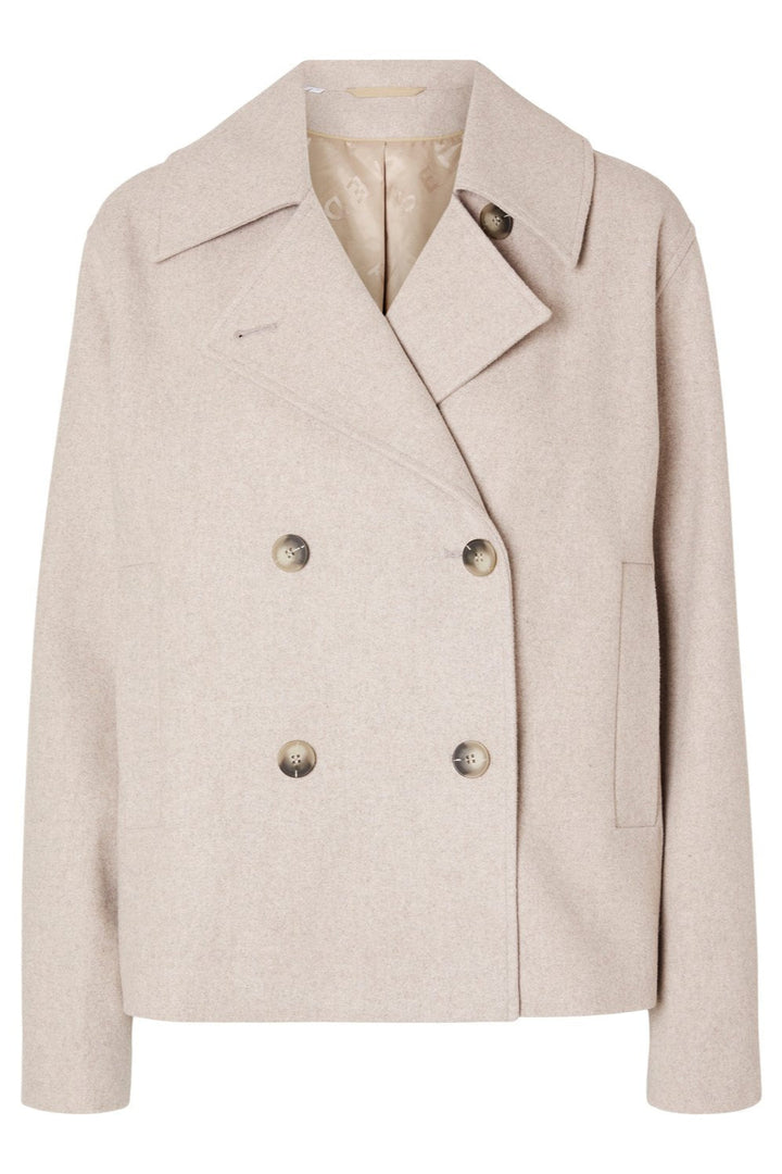 Alma Short Wool Jacket Sandshell Melange