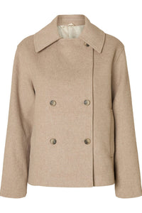 Alma Wool Blend Jacket Sandshell Melange