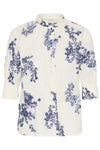 Almeras Shirt Blue Shadow Flower Print
