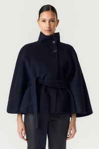 Almio Handmade Wool Blend Jacket Navy Blazer