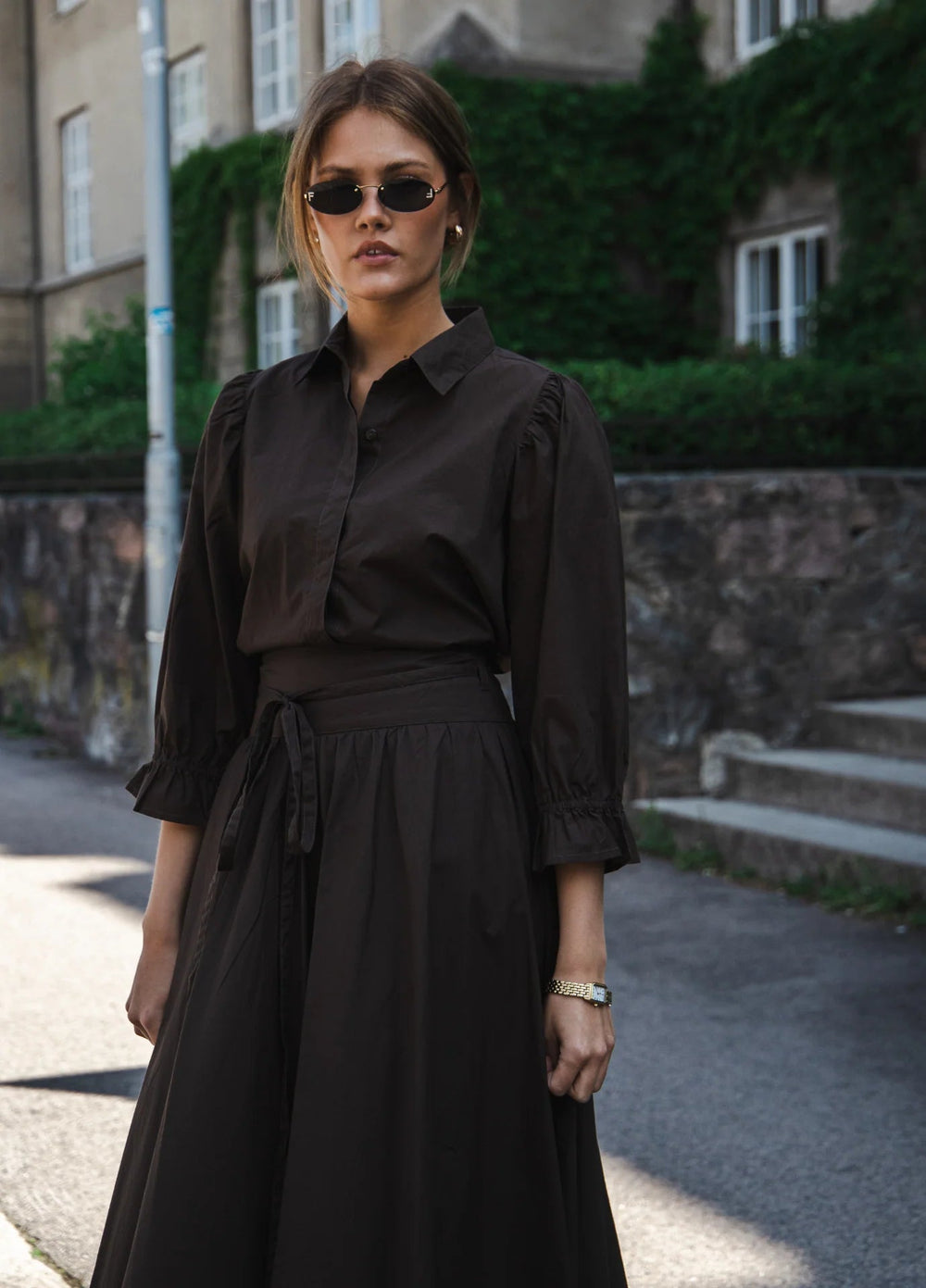 Amy Shirt Chocolate | Skjorter og bluser | Smuk - Dameklær på nett