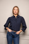 Amy Shirt Marine Poplin