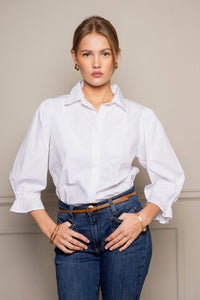 Amy Shirt Sugar White Poplin