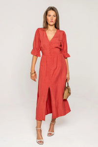 Andrea Dress Candid Apple Linen