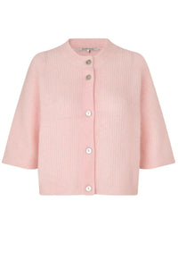 Andrea Knit Rib Cardigan Crystal Pink