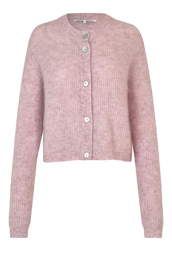 Andrea Knit Rib Ls Cardigan Sepia Rose | Genser | Smuk - Dameklær på nett