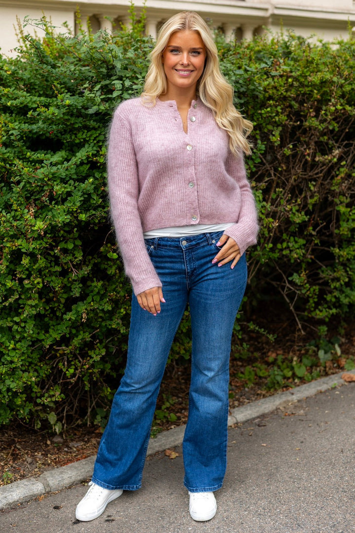 Andrea Knit Rib Ls Cardigan Sepia Rose | Genser | Smuk - Dameklær på nett