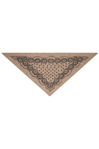 Ariya Paisley Knit Scarf Beige Melange