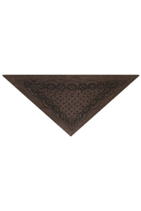 Ariya Paisley Knit Scarf Brown Melange