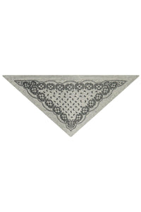 Ariya Paisley Knit Scarf Grey Melange
