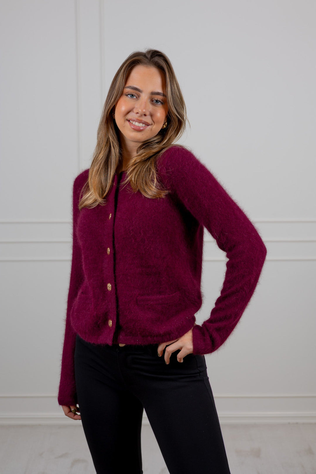 Ashley Cardigan Plum | Genser | Smuk - Dameklær på nett