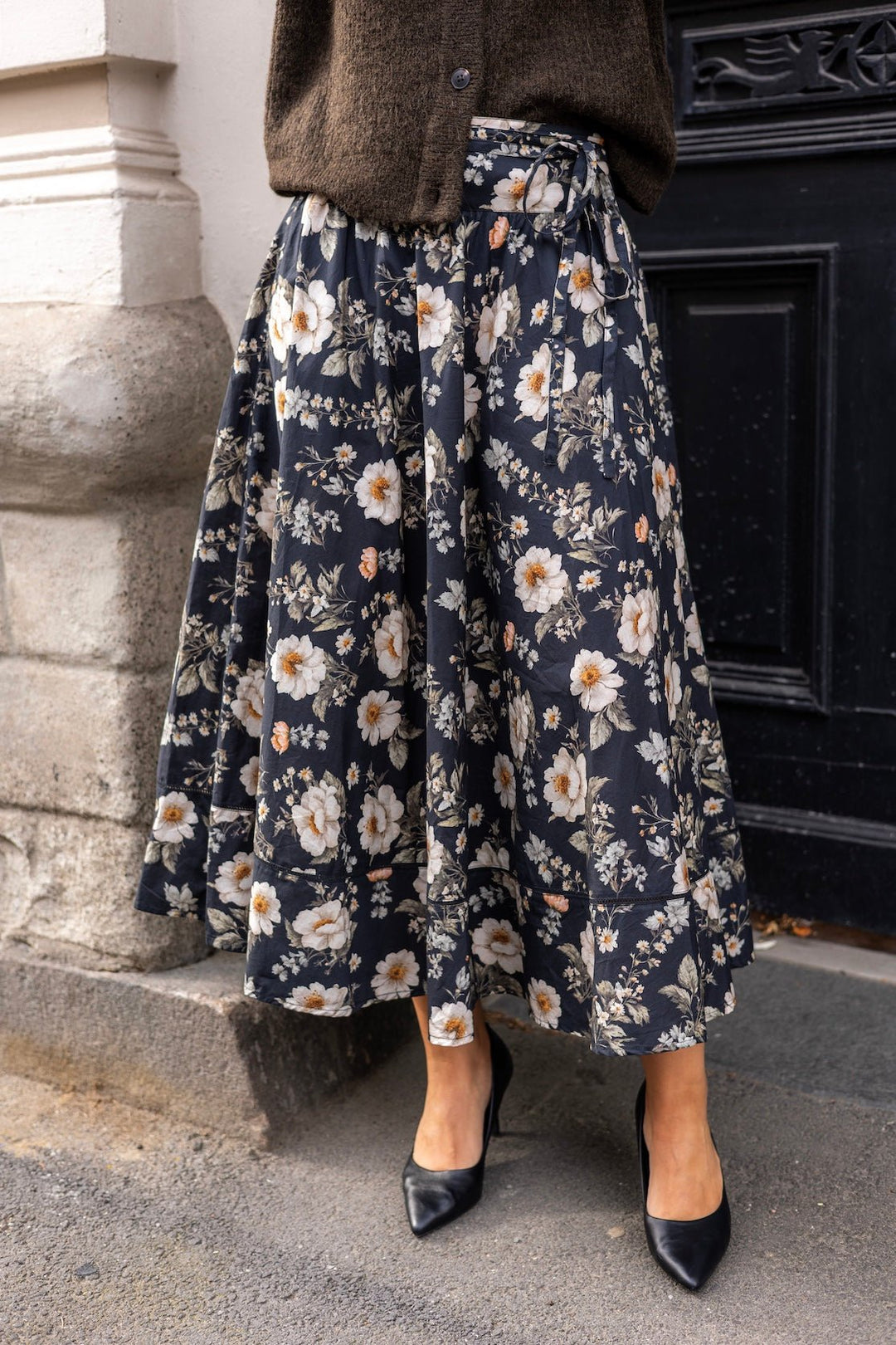 Astrid Skirt Antique Black Poplin | Skjørt | Smuk - Dameklær på nett