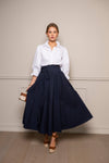 Astrid Skirt Marine Poplin