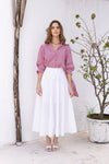 Astrid Skirt Sugar White Poplin